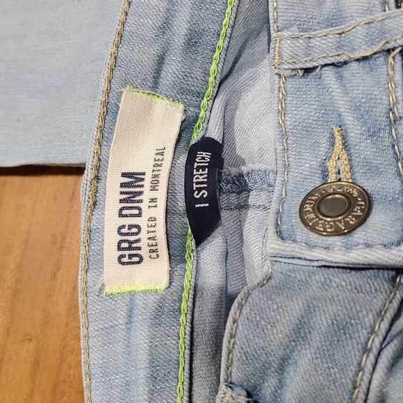 GARAGE Y2K Vintage Low Rise Stretch Denim Jeggings In Light Wash - Picture 15 of 16